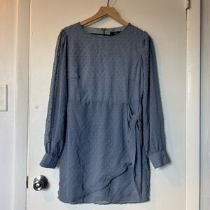 Lulus Blue Long-Sleeve Dress